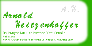 arnold weitzenhoffer business card